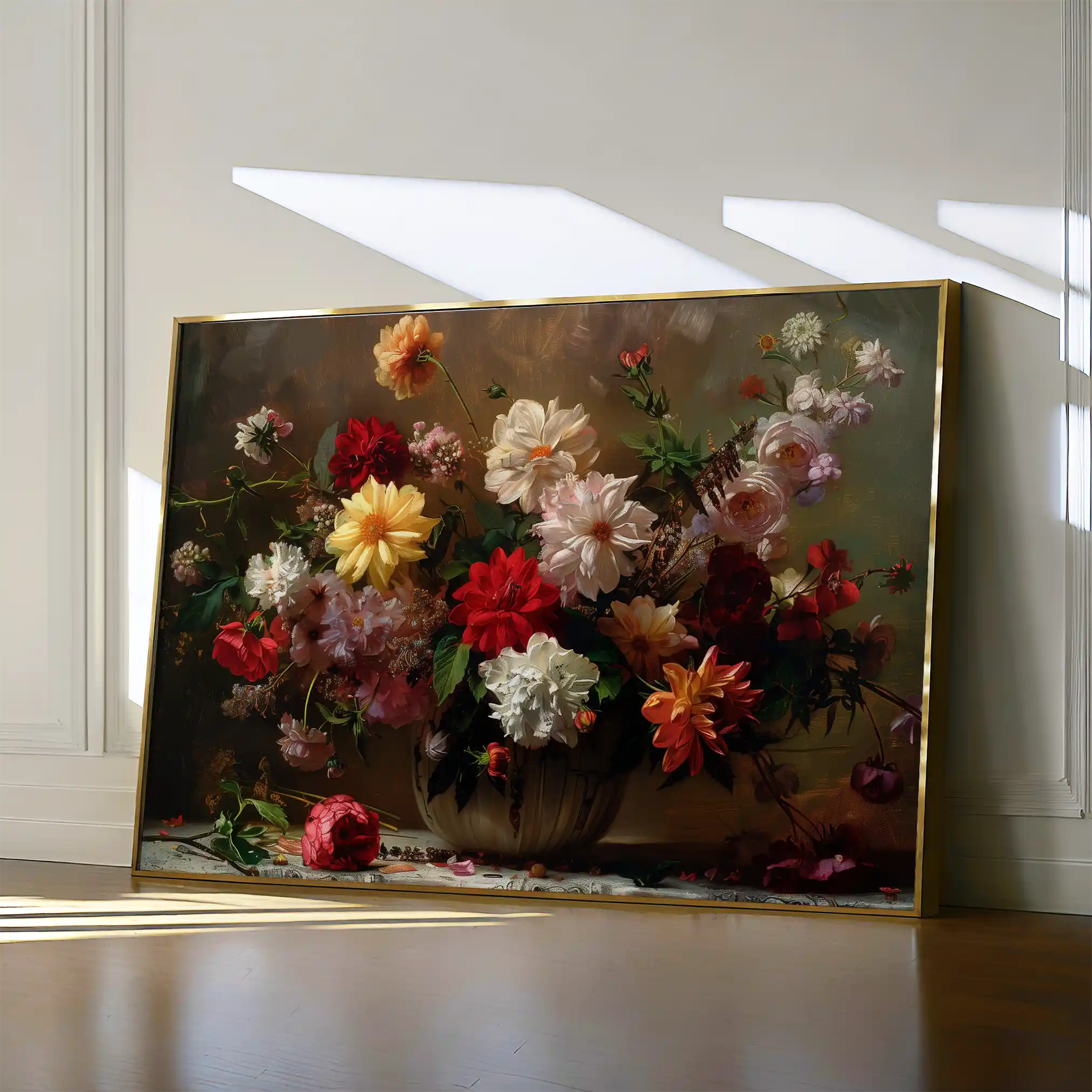 Floral 888 Canvas Art 60 x 40 cm / Black