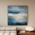 Abstract 889 Canvas Art 16" x 16" / 40 x 40 cm / Black