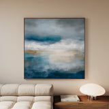 Abstract 889 Canvas Art 16" x 16" / 40 x 40 cm / Black