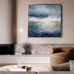Abstract 889 Canvas Art 16" x 16" / 40 x 40 cm / Black