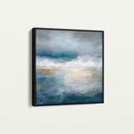 Abstract 889 Canvas Art 16" x 16" / 40 x 40 cm / Black