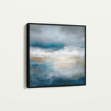 Abstract 889 Canvas Art 16" x 16" / 40 x 40 cm / Black
