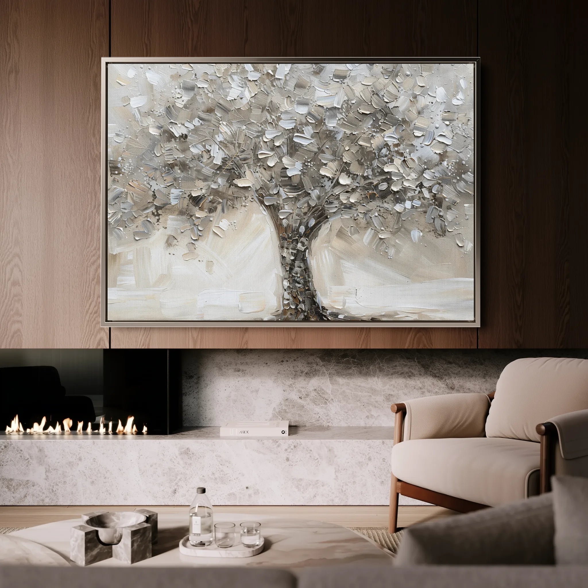 Floral 889 Canvas Art 18" x 24" / 45 x 60 cm / Black