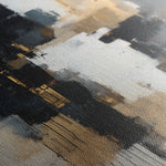 Abstract 890 Canvas Art 16" x 16" / 40 x 40 cm / Black