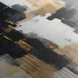 Abstract 890 Canvas Art 16" x 16" / 40 x 40 cm / Black