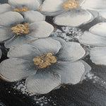 Floral 890 Canvas Art 18" x 24" / 45 x 60 cm / Black