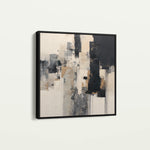Abstract 891 Canvas Art 16" x 16" / 40 x 40 cm / Black