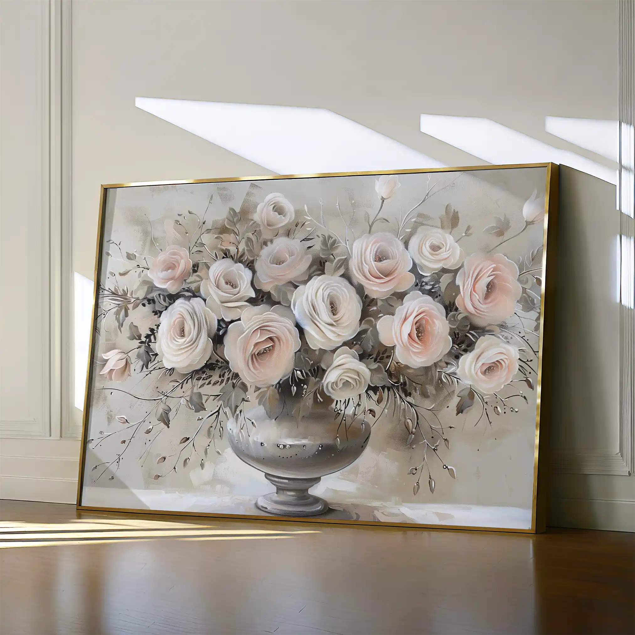 Floral 891 Canvas Art 60 x 40 cm / Black