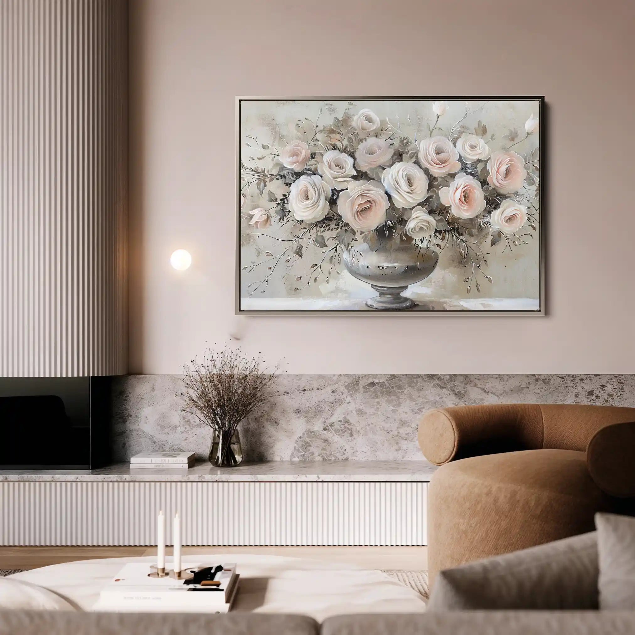 Floral 891 Canvas Art 60 x 40 cm / Black