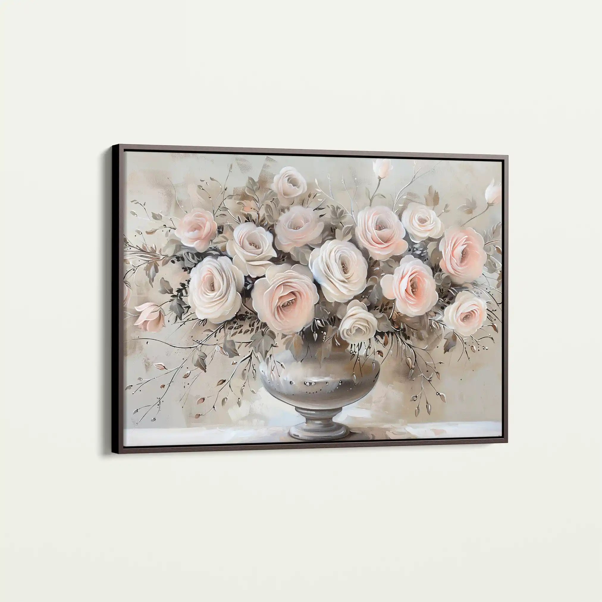 Floral 891 Canvas Art 60 x 40 cm / Black