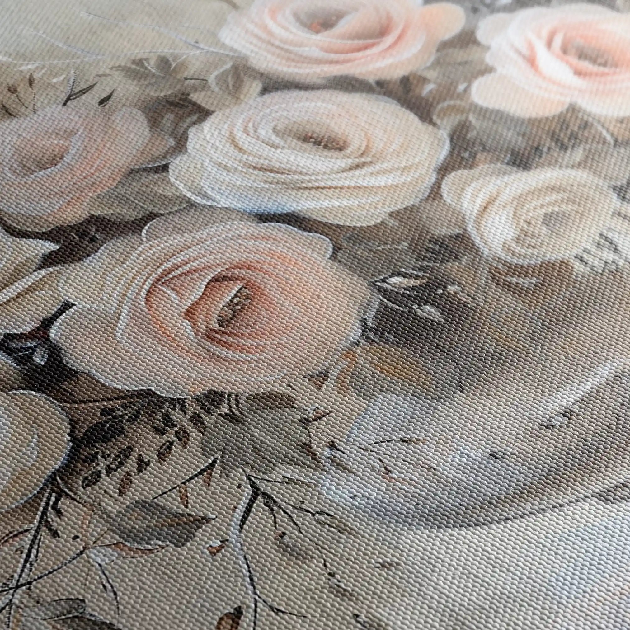 Floral 891 Canvas Art 60 x 40 cm / Black