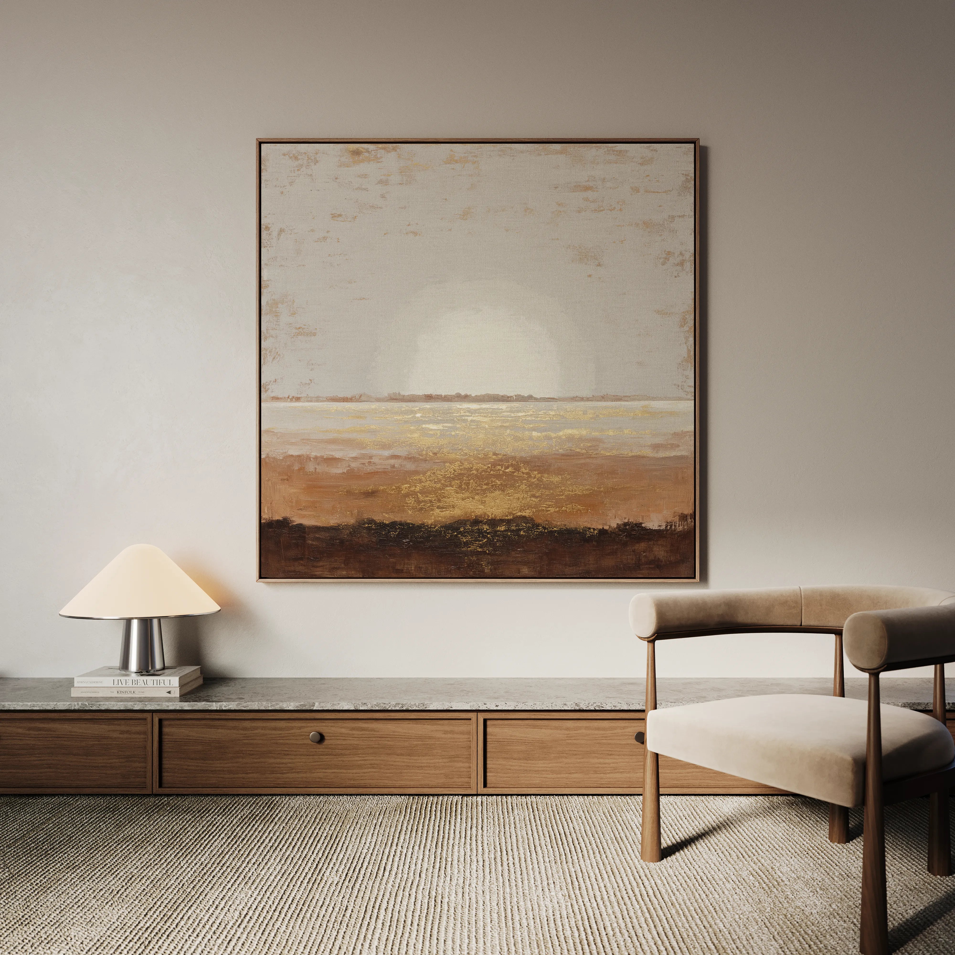 Abstract 892 Canvas Art 16" x 16" / 40 x 40 cm / Black