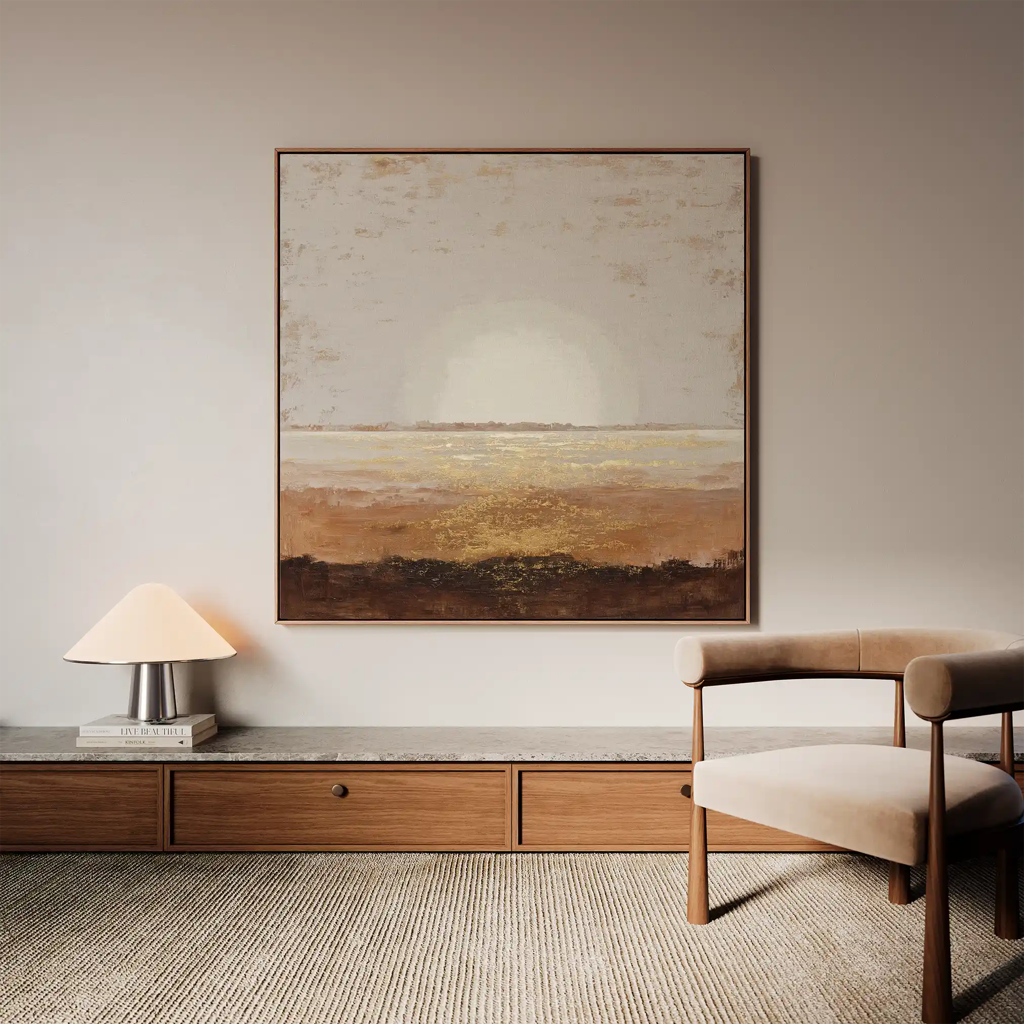 Abstract 892 Canvas Art 16" x 16" / 40 x 40 cm / Black
