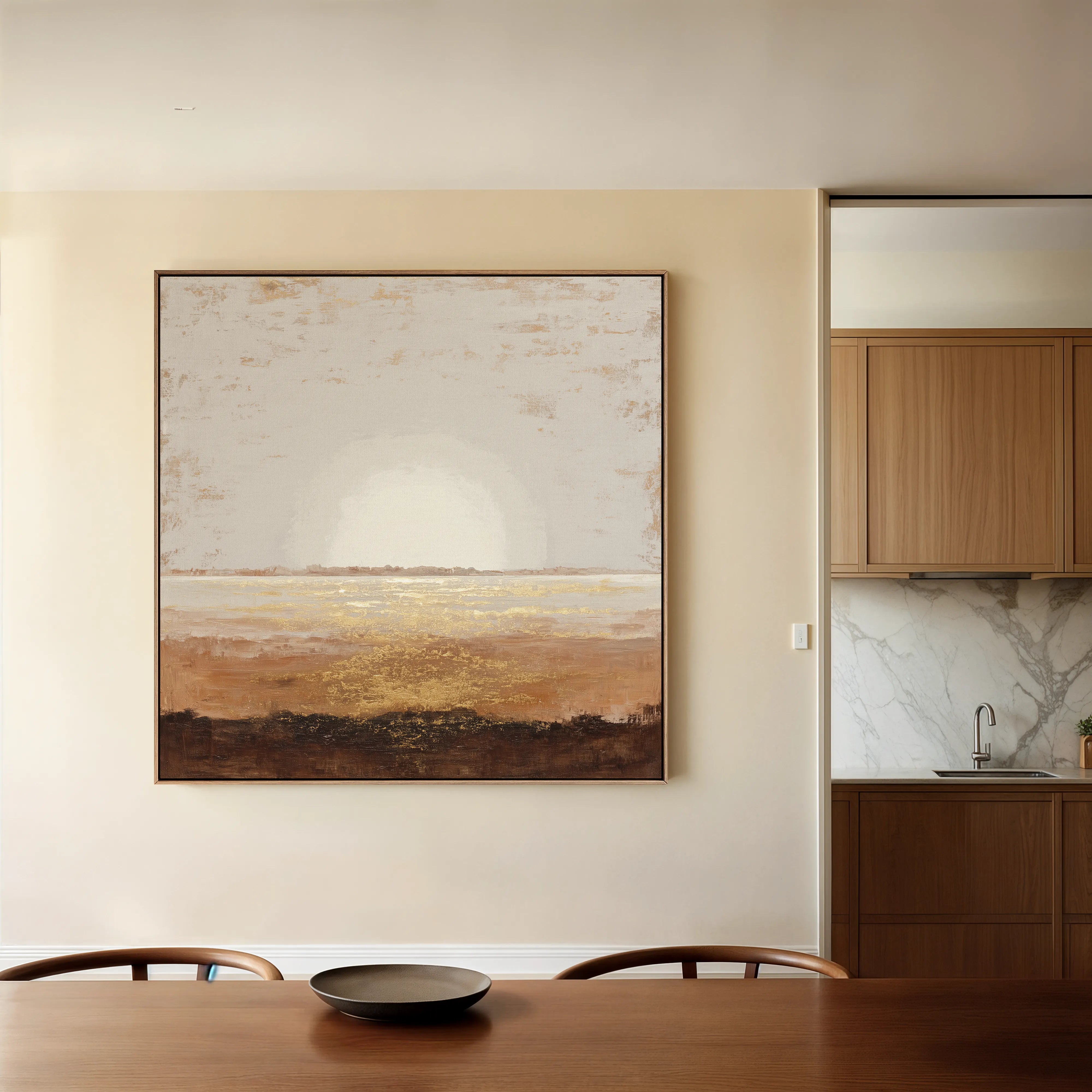 Abstract 892 Canvas Art 16" x 16" / 40 x 40 cm / Black