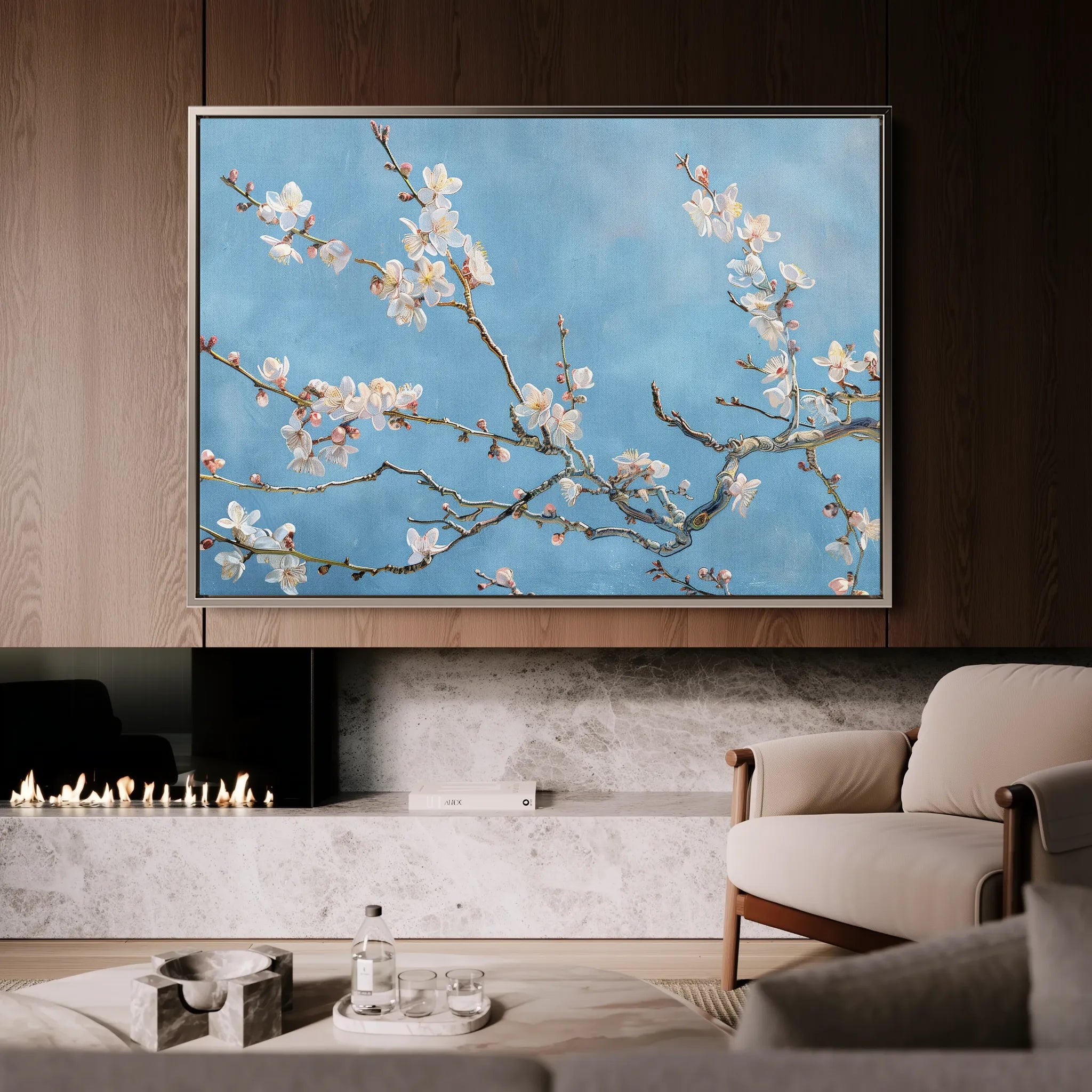 Floral 892 Canvas Art 18" x 24" / 45 x 60 cm / Black