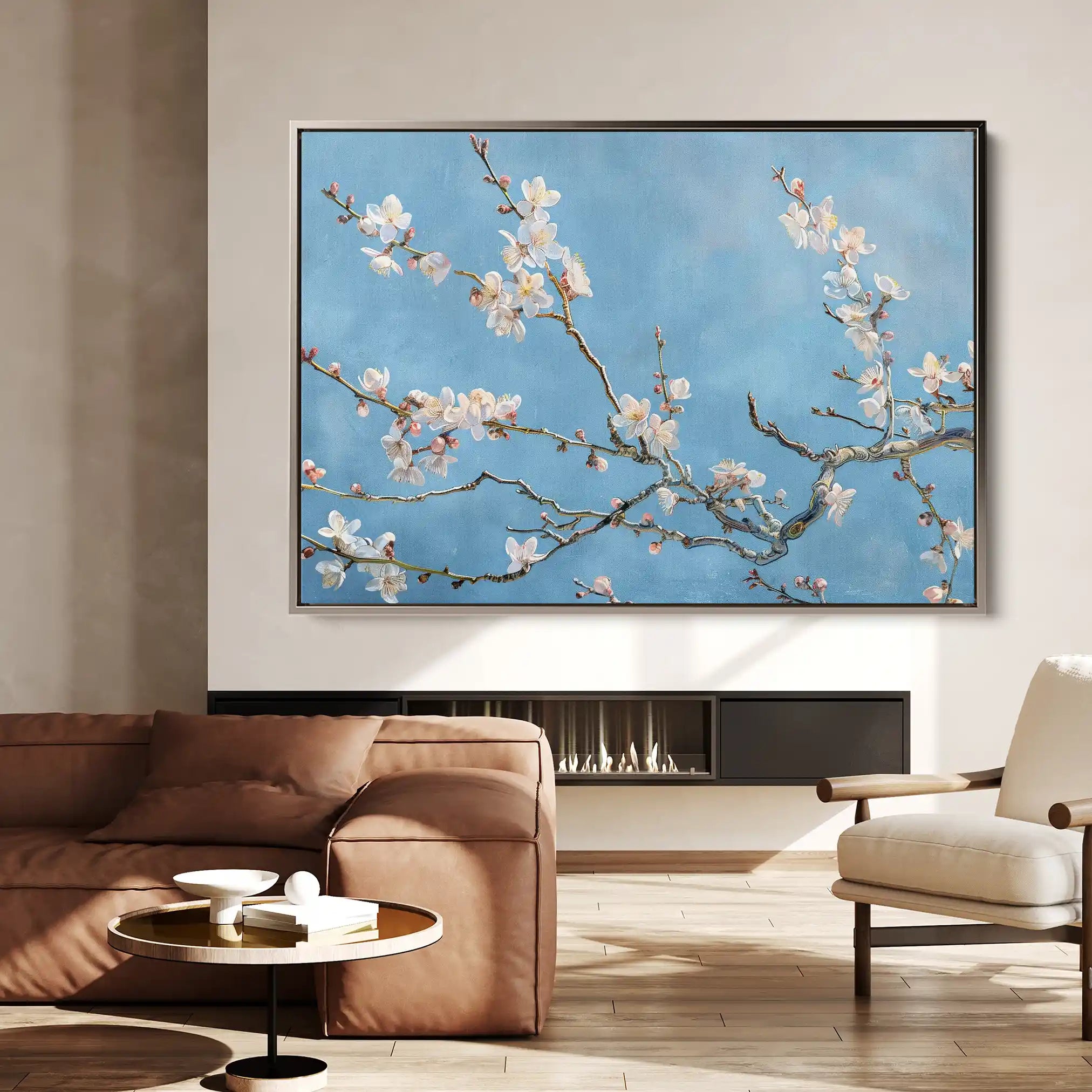 Floral 892 Canvas Art 60 x 40 cm / Black