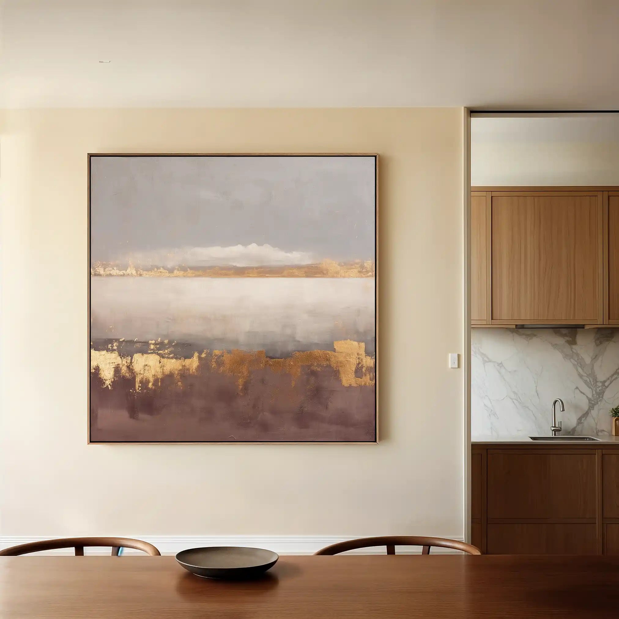 Abstract 893 Canvas Art 16" x 16" / 40 x 40 cm / Black