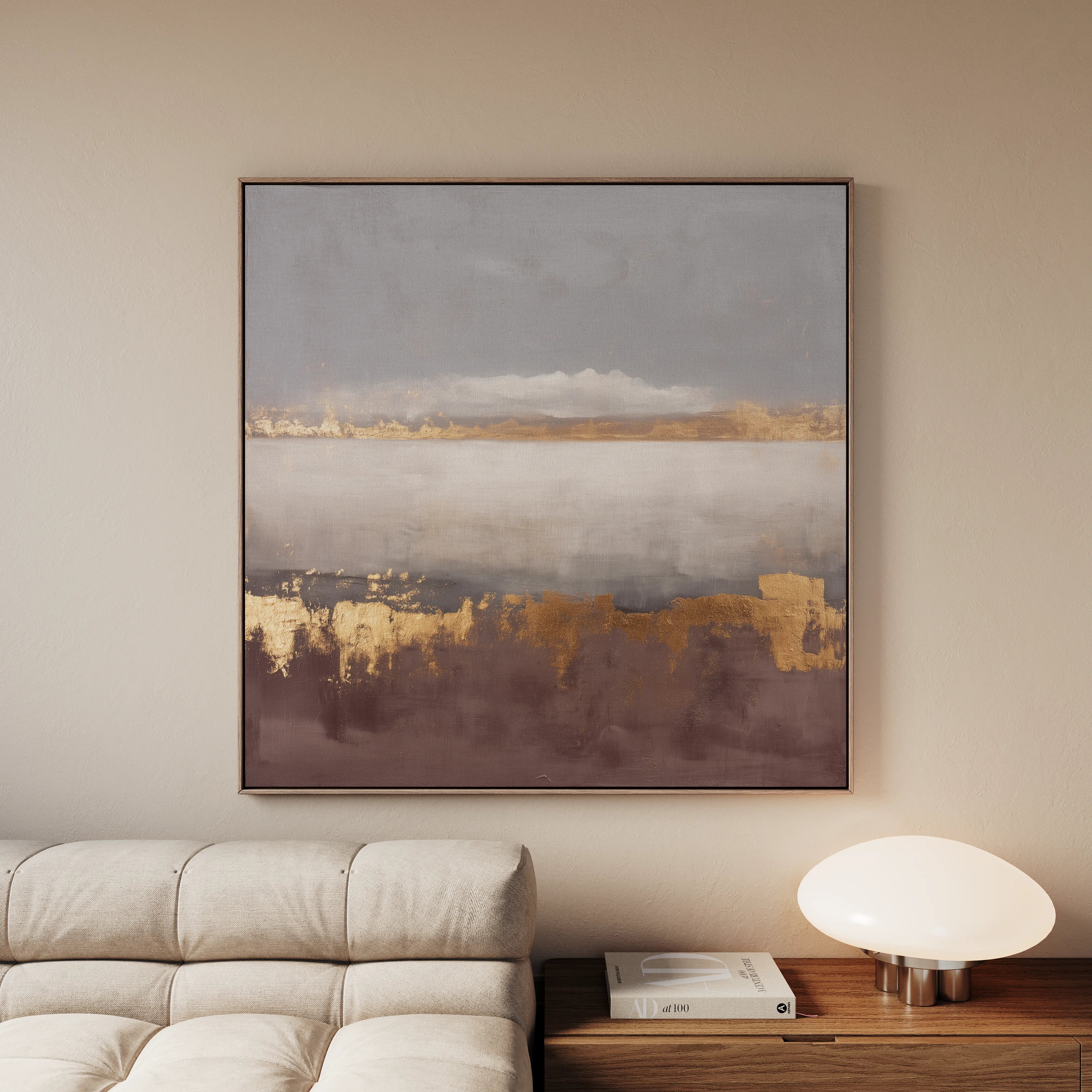 Abstract 893 Canvas Art 16" x 16" / 40 x 40 cm / Black