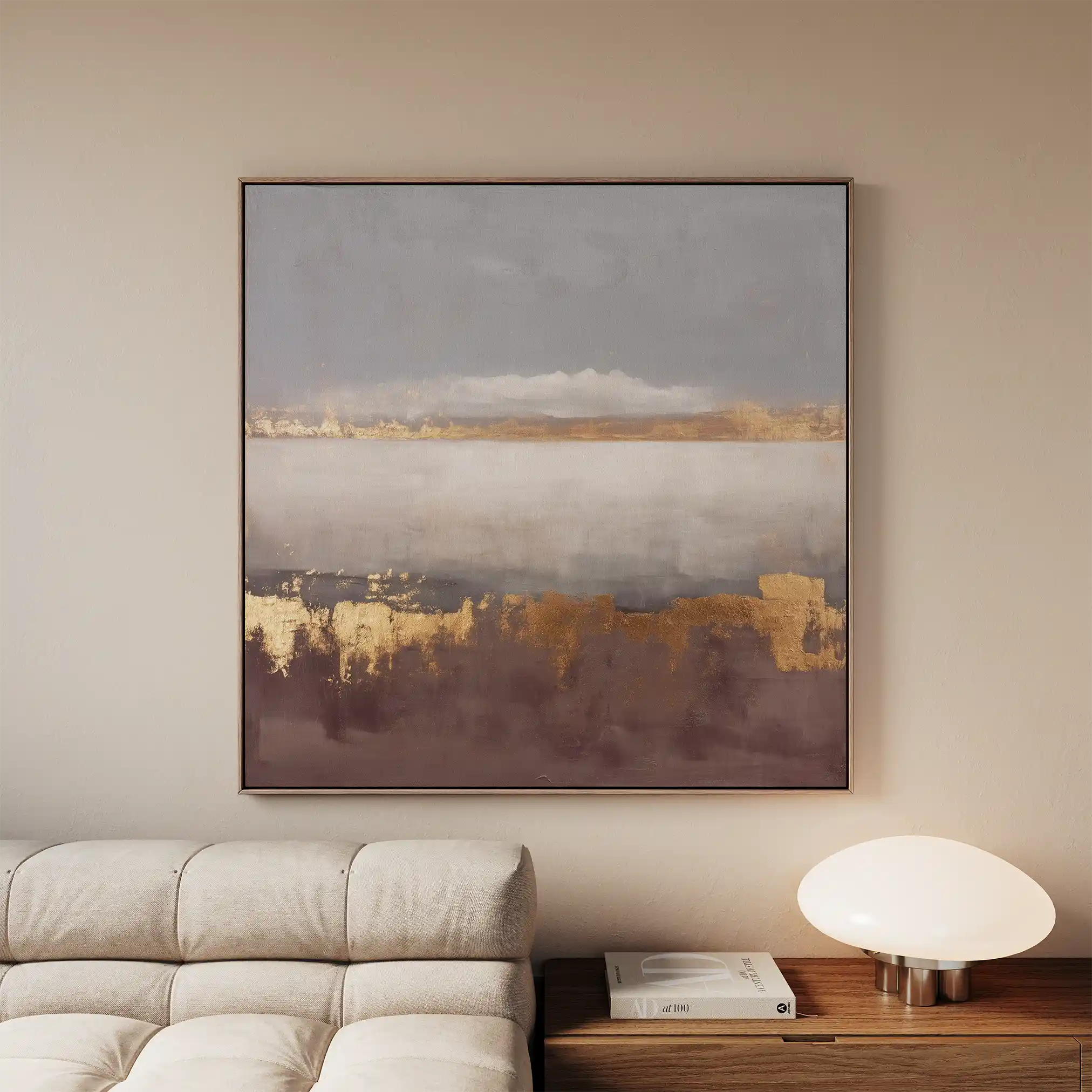 Abstract 893 Canvas Art 16" x 16" / 40 x 40 cm / Black
