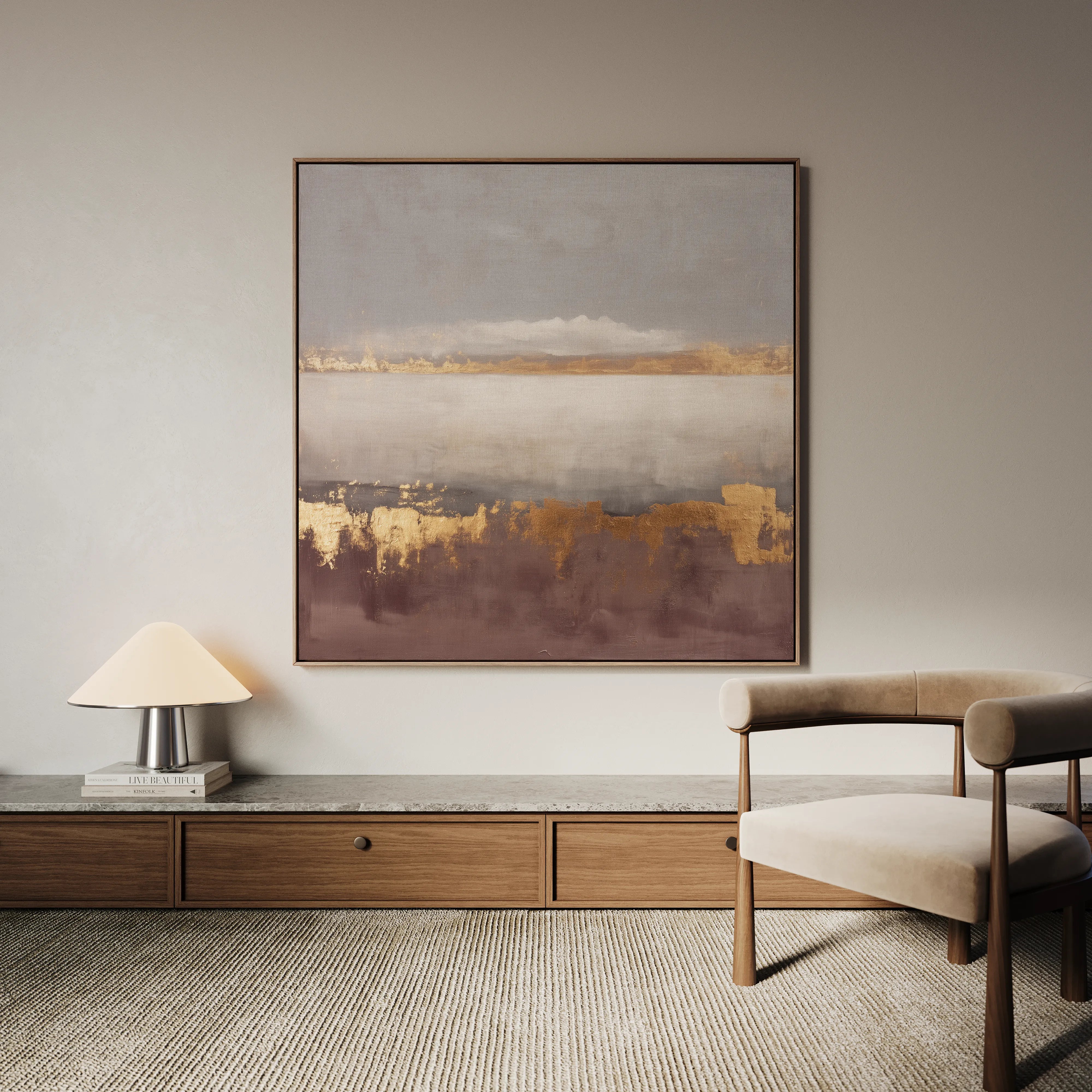 Abstract 893 Canvas Art 16" x 16" / 40 x 40 cm / Black