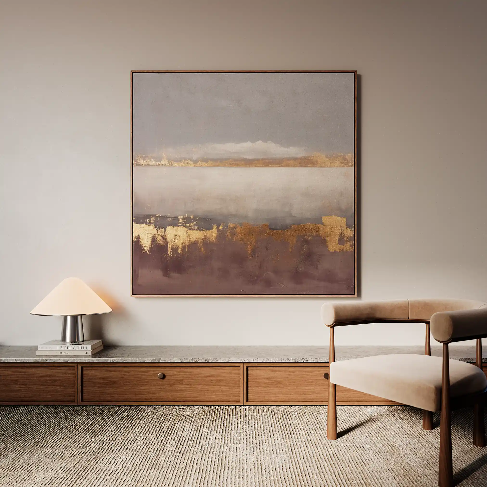 Abstract 893 Canvas Art 16" x 16" / 40 x 40 cm / Black