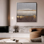 Abstract 893 Canvas Art 16" x 16" / 40 x 40 cm / Black