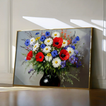 Floral 893 Canvas Art 60 x 40 cm / Black