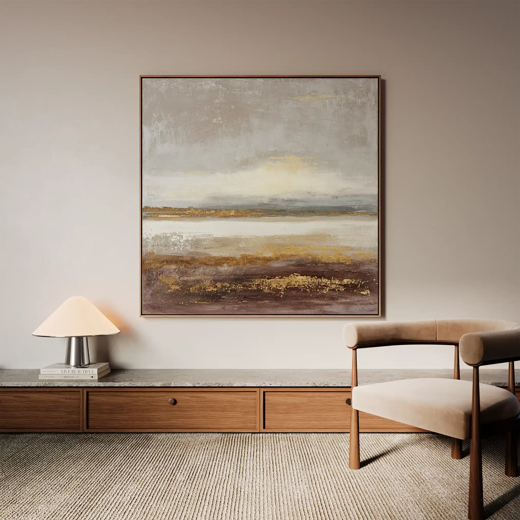 Abstract 894 Canvas Art 16" x 16" / 40 x 40 cm / Black