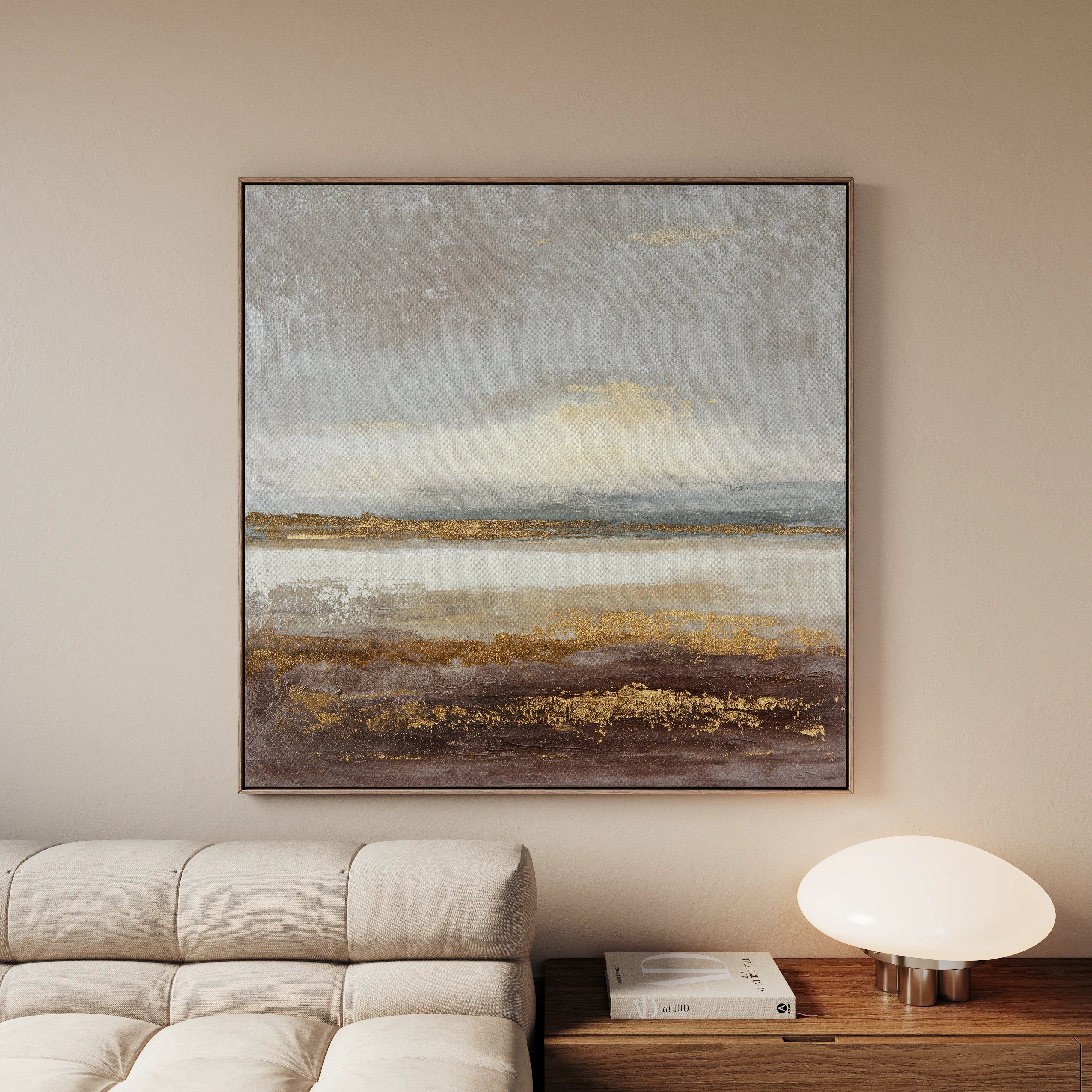 Abstract 894 Canvas Art 16" x 16" / 40 x 40 cm / Black