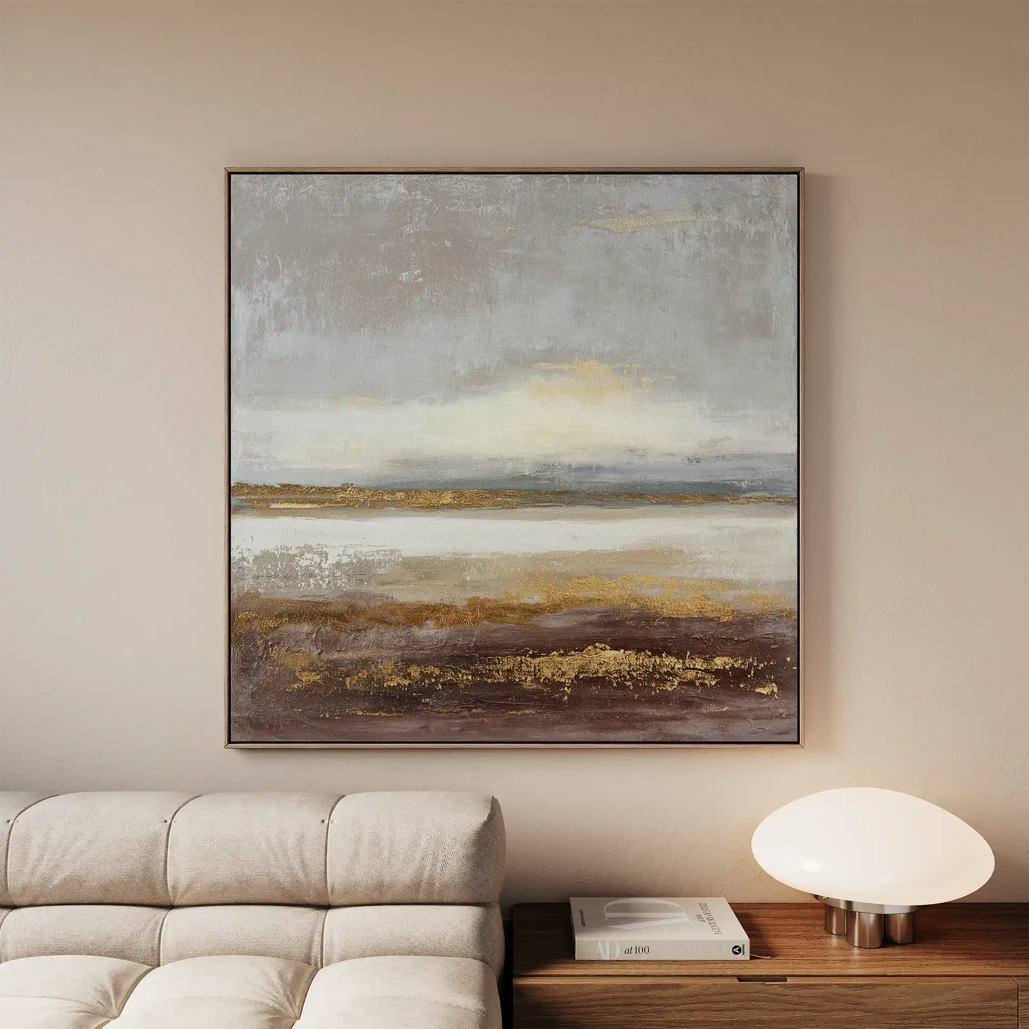 Abstract 894 Canvas Art 16" x 16" / 40 x 40 cm / Black