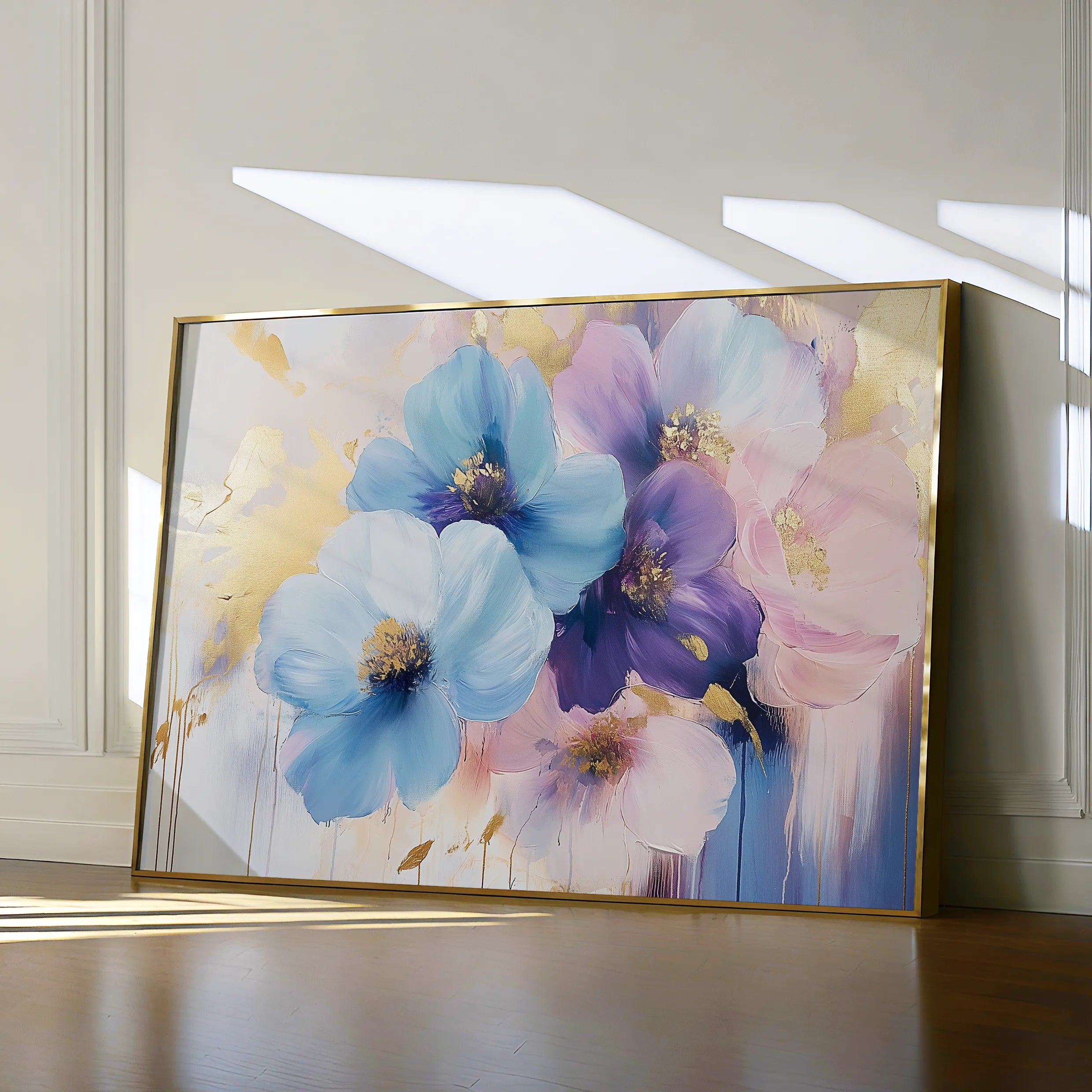 Floral 894 Canvas Art 18" x 24" / 45 x 60 cm / Black