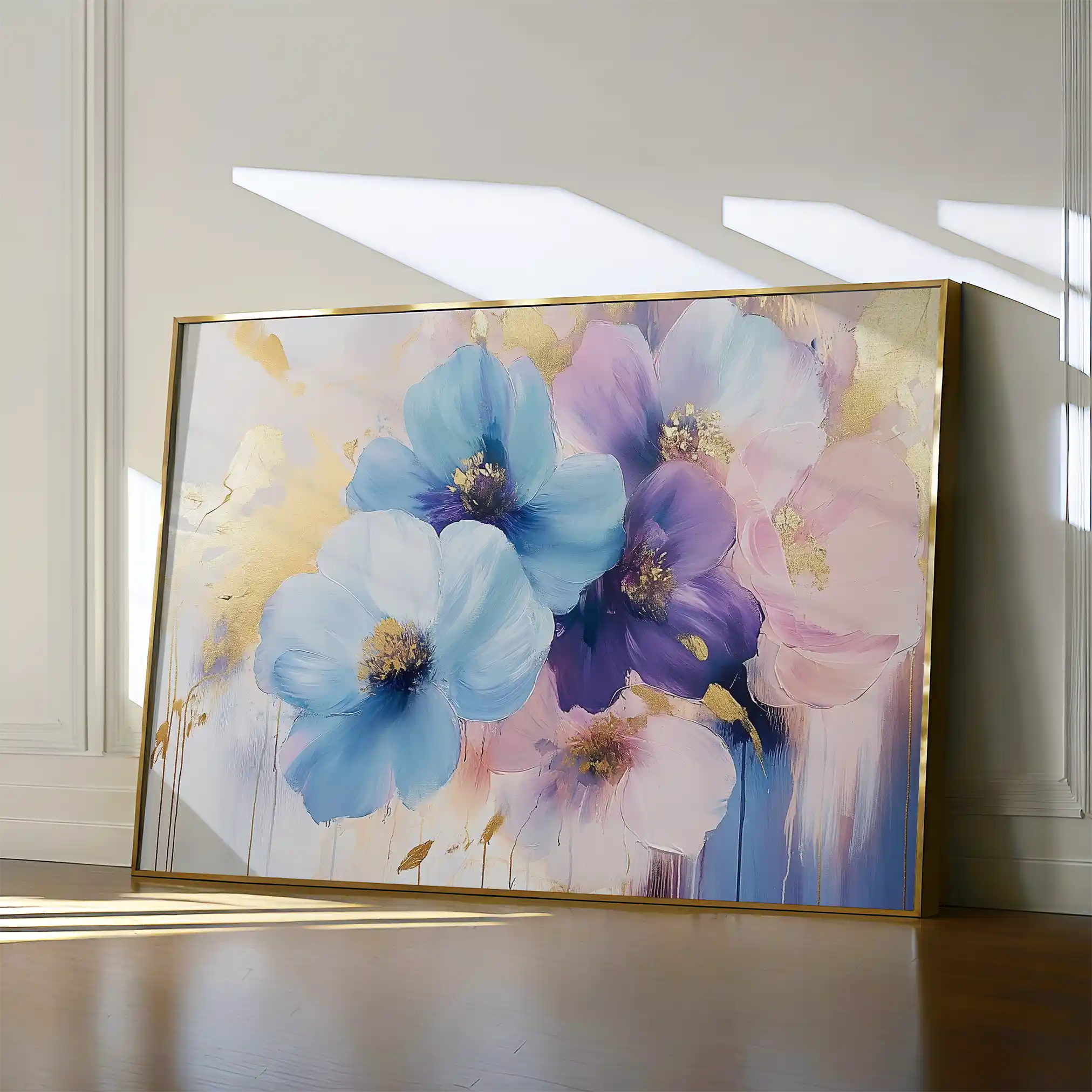 Floral 894 Canvas Art 60 x 40 cm / Black