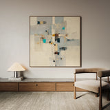 Abstract 895 Canvas Art 16" x 16" / 40 x 40 cm / Black