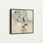 Abstract 895 Canvas Art 16" x 16" / 40 x 40 cm / Black