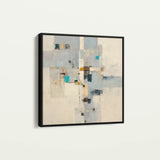 Abstract 895 Canvas Art 16" x 16" / 40 x 40 cm / Black