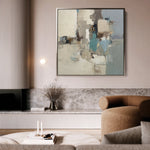 Abstract 896 Canvas Art 16" x 16" / 40 x 40 cm / Black