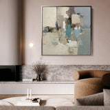Abstract 896 Canvas Art 16" x 16" / 40 x 40 cm / Black