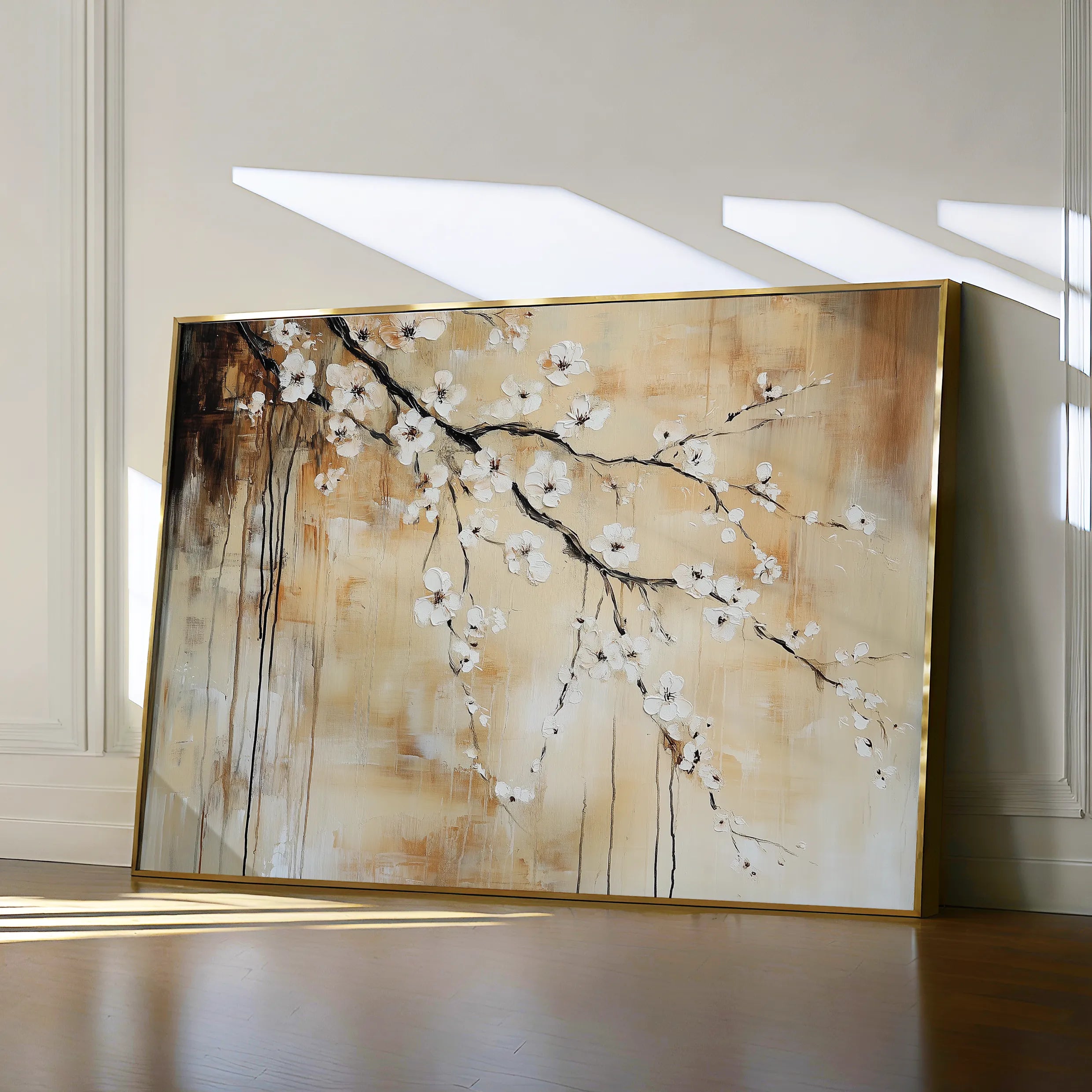 Floral 896 Canvas Art 18" x 24" / 45 x 60 cm / Black