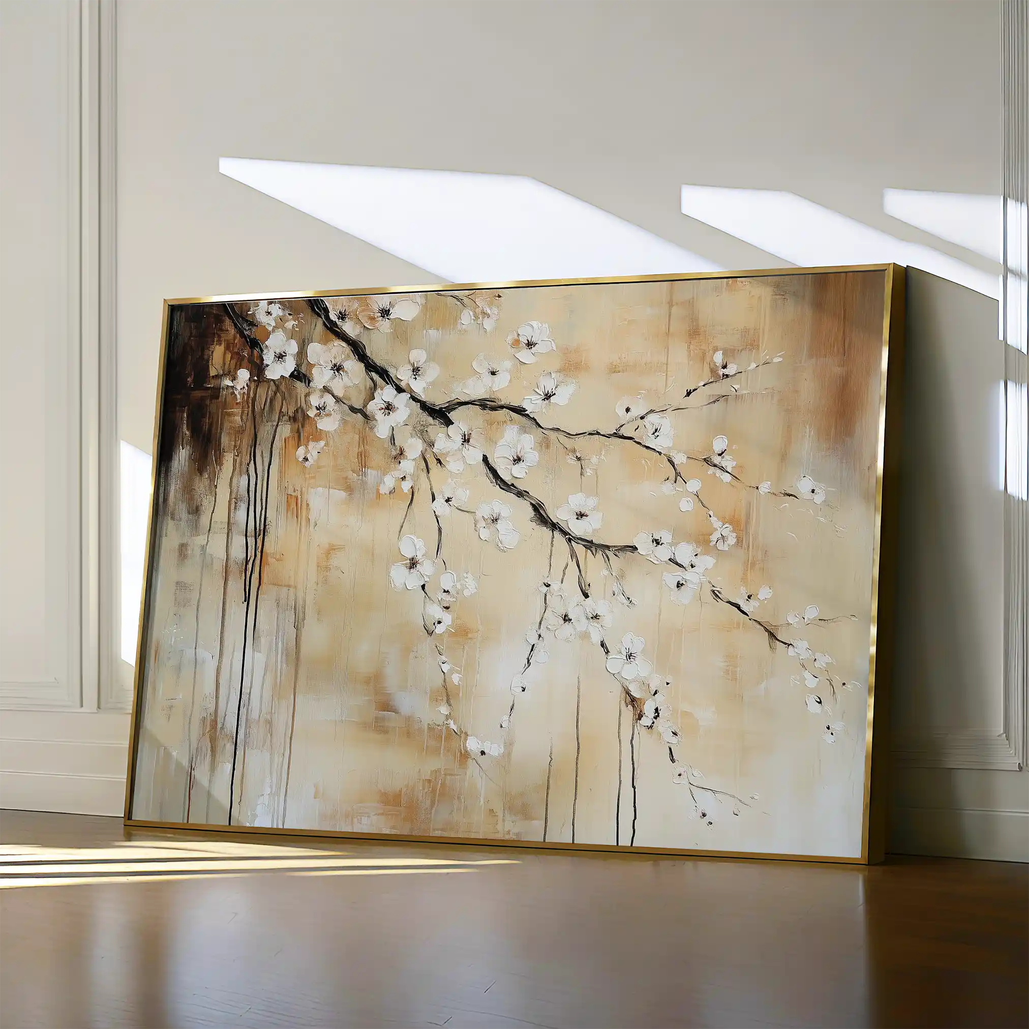 Floral 896 Canvas Art 60 x 40 cm / Black