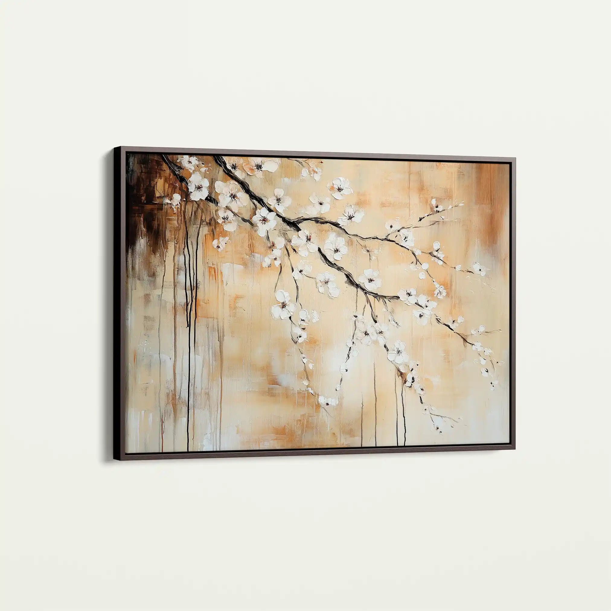 Floral 896 Canvas Art 60 x 40 cm / Black
