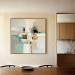 Abstract 897 Canvas Art 16" x 16" / 40 x 40 cm / Black
