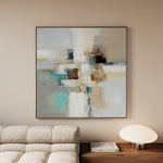 Abstract 897 Canvas Art 16" x 16" / 40 x 40 cm / Black