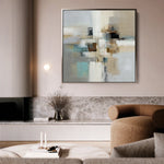 Abstract 897 Canvas Art 16" x 16" / 40 x 40 cm / Black
