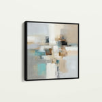 Abstract 897 Canvas Art 16" x 16" / 40 x 40 cm / Black