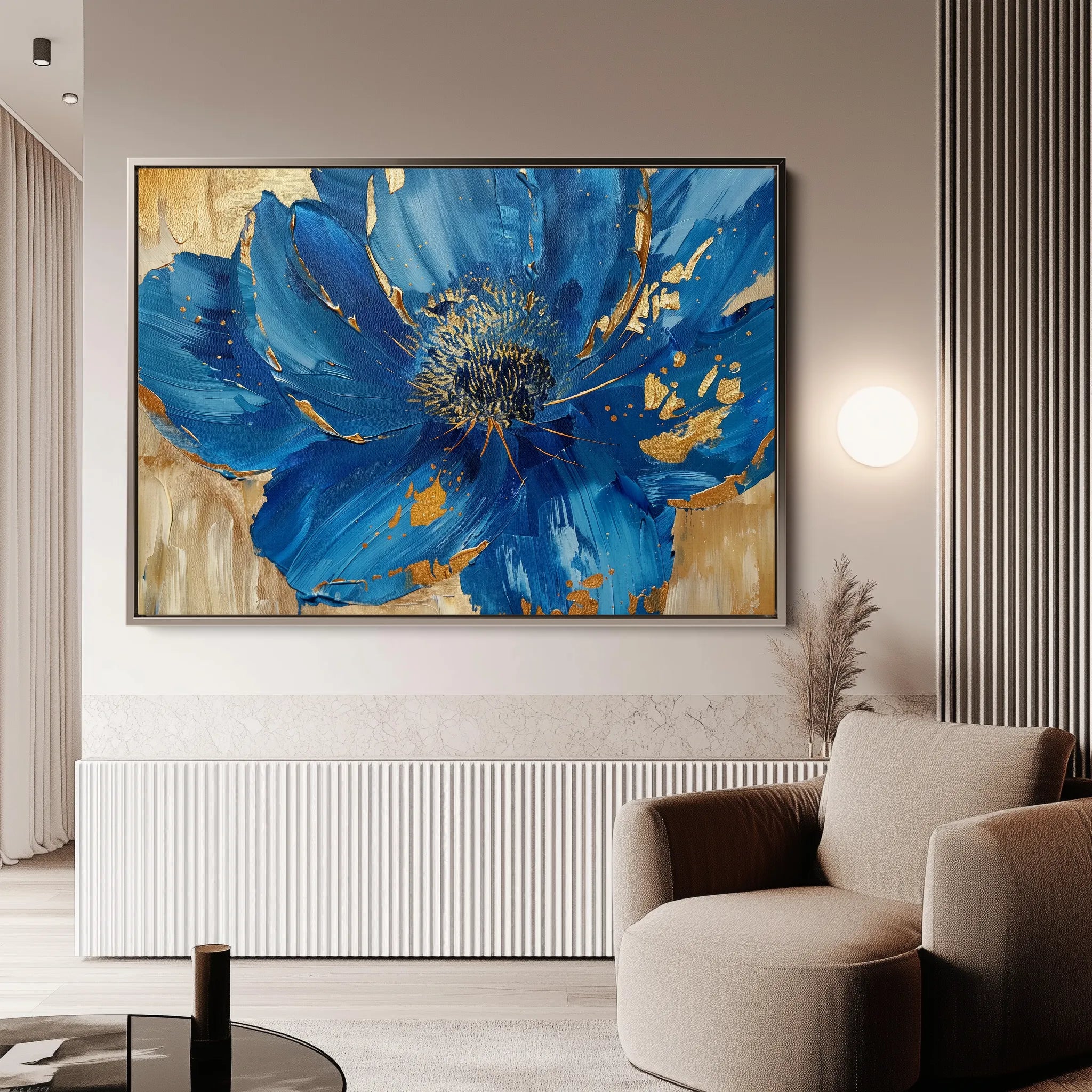 Floral 897 Canvas Art 18" x 24" / 45 x 60 cm / Black