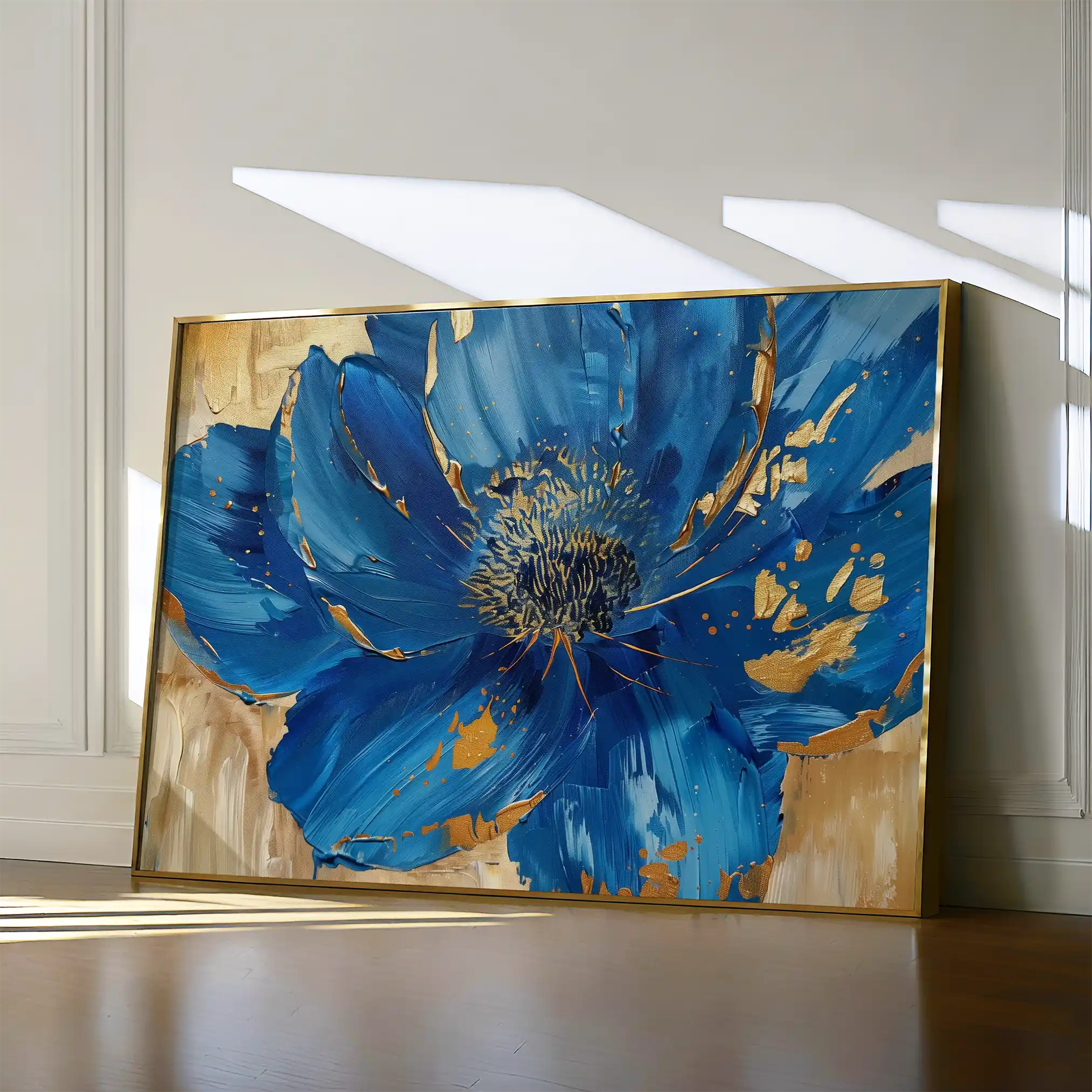 Floral 897 Canvas Art 60 x 40 cm / Black