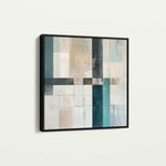 Abstract 898 Canvas Art 16" x 16" / 40 x 40 cm / Black