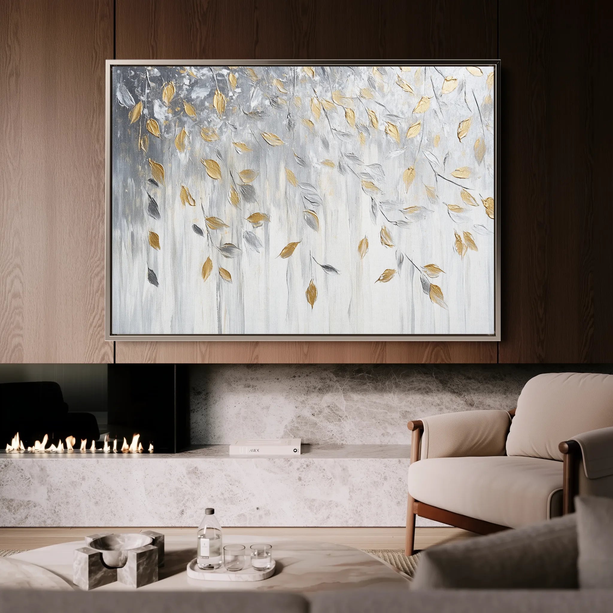 Floral 898 Canvas Art 18" x 24" / 45 x 60 cm / Black