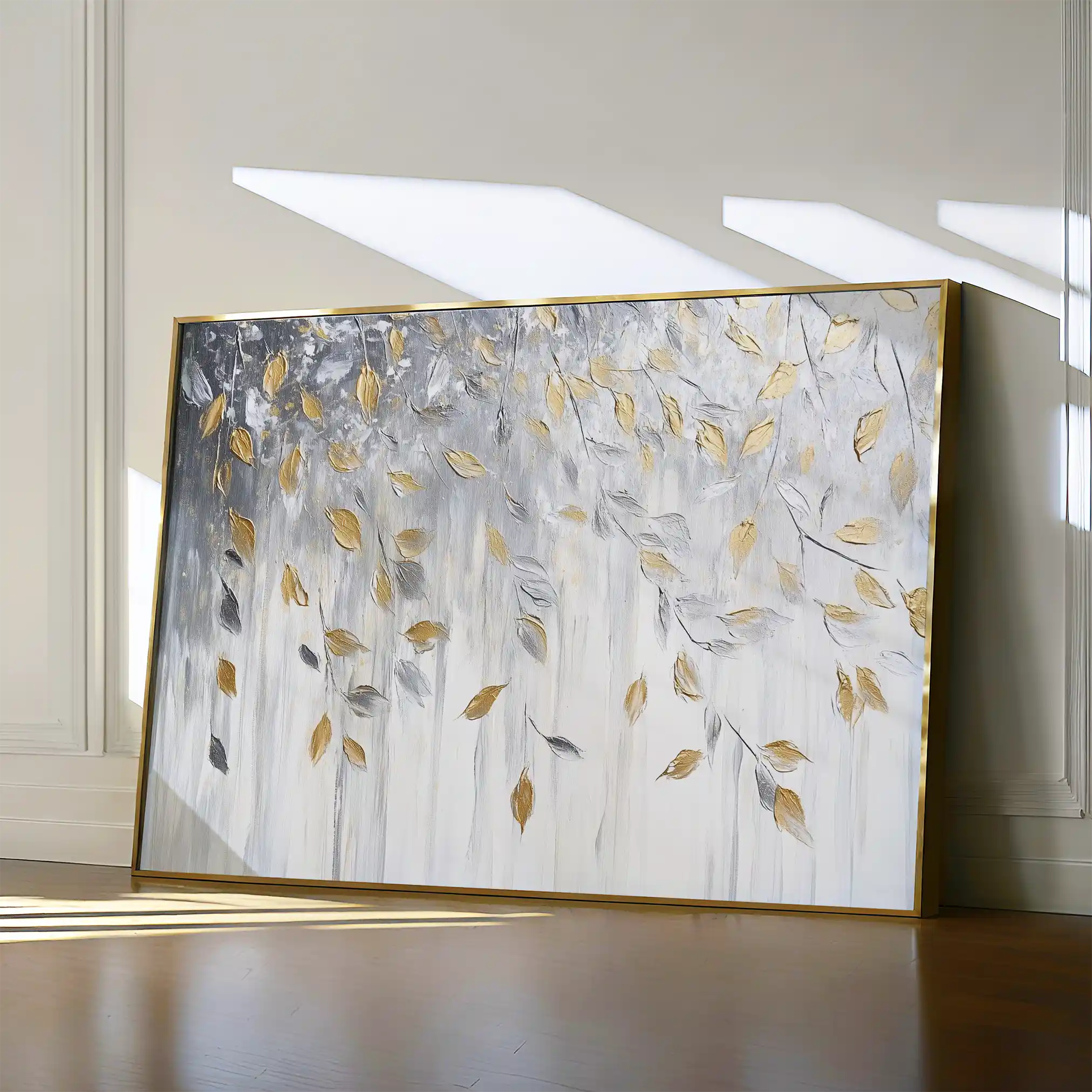 Floral 898 Canvas Art 60 x 40 cm / Black