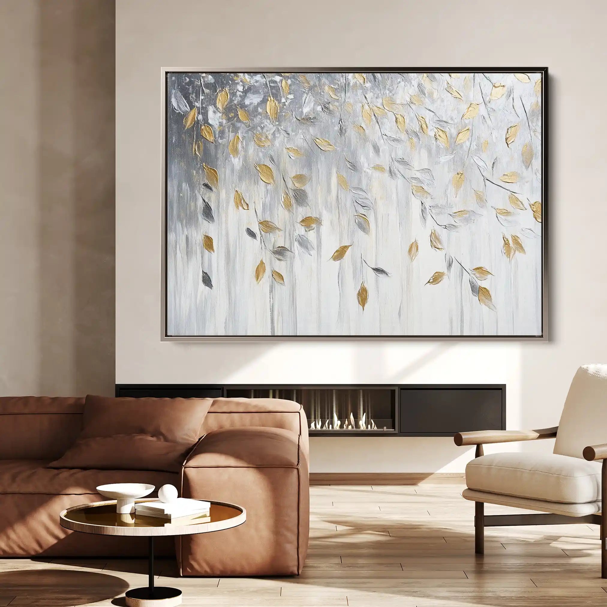 Floral 898 Canvas Art 60 x 40 cm / Black
